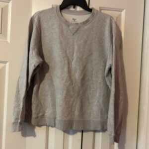 Grey crew neck sweatshirt